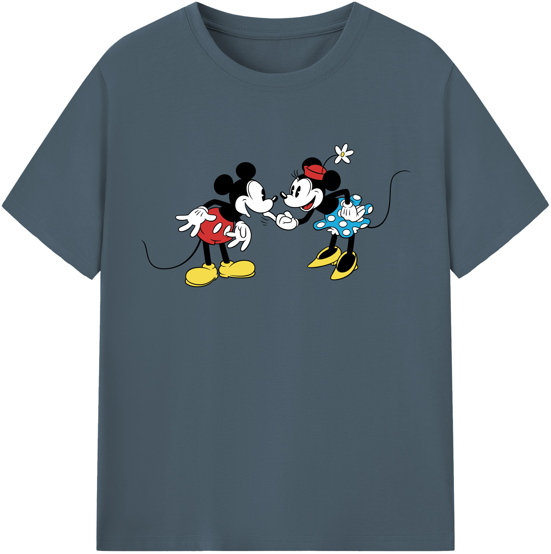 （画像用） ミッキーマウス Mickey Mouse 綿100％半袖Tシャツ（フロントプリント）